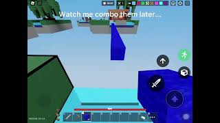 Comboing a axolotl Amy user and destroying her sheild axolotl (roblox bedwars)