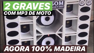 MINI PAREDÃO DE SOM COM 2 GRAVES, BARATO SÓ AQUI N A SF SOM