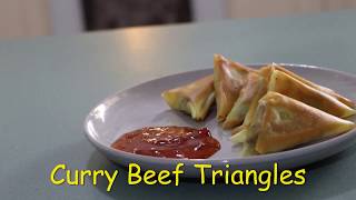 Curry Beef Triangles