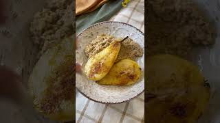 Oats with caramelised pear 🍐 #shorts #short #shortvideos #cooking #vegan