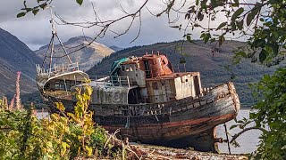 Abandoned Shipwreck in the Scottish Highlands