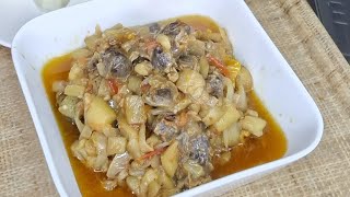 mouthwatering gizzard eggplant sauce with yam so delicious | easy and quick to put together😋❤️