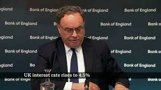 David Waddell reporting on UK interest rates for BBC News 23 May 2023 (World only)