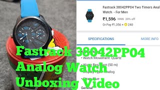 Fastrack Watch Unboxing Video || Analog Watch For Man || Flipcart