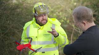 Using drones for complex fibre installations