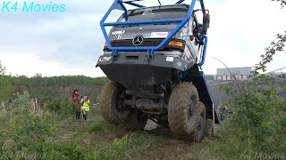 Truck off road from lite to heavy vehicles in action in truck trial at Bahretal 2019