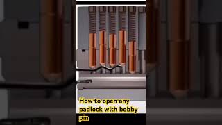 how to unlock padlock using bobby pin, the mechanism of doing it....DYI