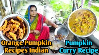 Pumpkin Curry Recipe/Orange Pumpkin Recipes Indian/Indian Rural Cooking/Sabzi#ayushicookingvlogs