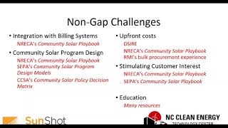 Community Solar for the Southeast: Gaps Challenges & Analysis