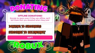 Donating Robux To EVERY Viewer💸PLS DONATE💸🔴LIVE🔴| GOAL: 1.9M Raised (Road To 15K Subs!)