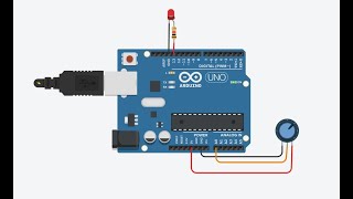 Arduino Tutorial for LED Blinking Rate Variation with Potentiometer.