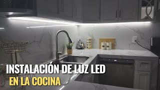 Instalación de luz led en una cocina integral fácil y rápido