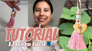 Tutorial llavero fácil y rápido de hacer/ MANUALIDADES 🧵🤲