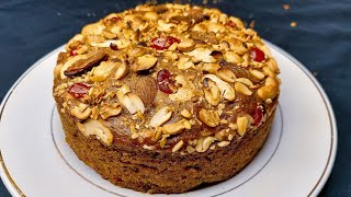 Eggless dry fruits cake without oven || super soft & tasty cake recipe