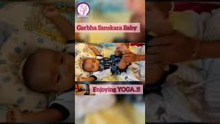 2 months old  Garbha sanskara baby enjoying Yoga