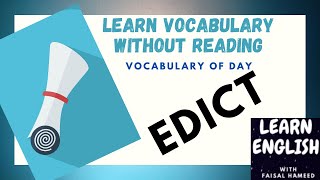 Edict/Edict meaning/Vocabulary of the Day