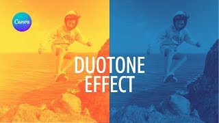 How to change the color of a photo in free Canva Using Duotone | Canva Tutorial