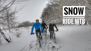 MTB Snow ride 4K. Broekpolder Netherlands