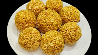 Makar Sankranti Special Murmura Laddu | Puffed Rice Ladoo | Murmura Gur Ke Ladoo | Murmura Ladoo |