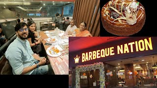 भावाचा birthday 🎂 celebrate करण्यासाठी आलो barbeque Nation ला 🍗🍟🍡#barbequenation #birthday #family