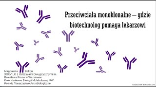 Przeciwciała monoklonalne – gdzie biotechnolog pomaga lekarzowi (Magdalena Bakoń)