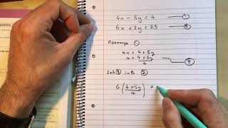 16  Linear Simultaneous Equations Chapter 3 section 1 Edexcel Pure AS Level Maths