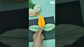 Beautiful Leaves Craft || Origami Leaves || Unique Leaves With Paper 🌿🌿#trending #art #viral