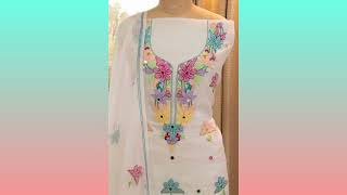 Hand Embroidery designing. hand embroidery neck design .Aaizkhanfashiondesing