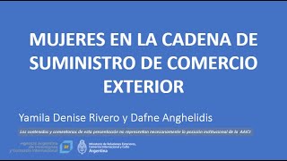 Mujeres en la cadena de suministro de comercio exterior