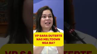 SARA DUTERTE NAG MELTDOWN NGA BA? #pbbm #duterte #saraduterte