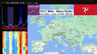 [Sporadic E] FM DX - Manx Radio from Isle of Man at 103.7 MHz - received in Bosnia (20.07.2022)