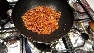 Simple Fried rice with Spam and Mixed Frozen Veggies (Peas, Carrots & Corn)