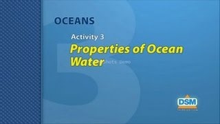 Oceans - Activity 3: Properties of Ocean Water