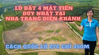 Lô đất 4 Mặt Tiền tại xã Diên Thọ - huyện Diên Khánh, cách QL 27C chỉ 450m