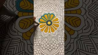 PART 1 Yellow and green mandala #fyp #art #mandalaart #satisfying #colors #viral