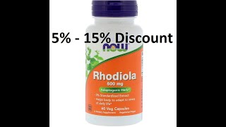 Discount - Now Foods, Rhodiola, 500 mg, 60 Veg Capsules Review