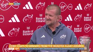 SEPT 2024 Munster Rugby Awards 2024 with winner Calvin Nash & Munster Head coach Graham Rowntree