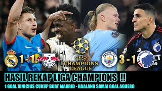 Berita Bola Liga Champions | Real Madrid Vs RB 1-1 |  Man City vs Copenhagen Leipzig 3-1