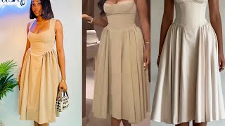 How To Sew a trendy dress with side gathers / Side Pleats