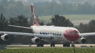 EPIC TAKEOFF of Edelweiss HB-JMC Airbus A340-313 at Zurich Airport