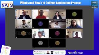 Webinar on What’s and How’s of College Application Process-NATS