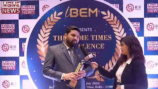 Our chairman & Md.Mr Irfan khan The MSME Times Excellence Awards Business Conference 2024