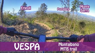 dalla vetta più alta del Montalbano, panorama su mezza Toscana - VESPA - MTB trail