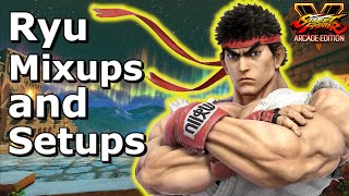 Street Fighter V AE Ryu Mixups and Setups