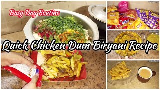 Quick Hyderabadi Chicken Dum Biryani Recipe for Beginners - Busy Day Routine