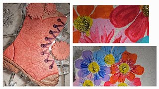 flowers and a boot crush #asmr gymchalk #relax #satisfying #stressrelief #satisfying