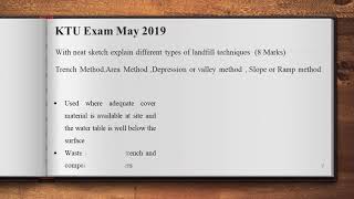 MSWM MODULE 5 - KTU PREVIOUS QUESTIONS DISCUSSION