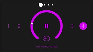 80 BPM 4/4 Modern Metronome | 1 Hour Metronome 80 BPM