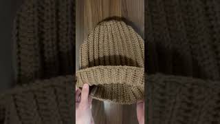 Crocheting a ribbed beanie #shorts #crochet #crochetbeanie