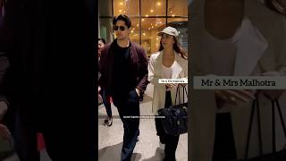 Mr & Mrs Malhotra spotted at airport today #kiaraadvani #siddharthmalhotra #shorts #shortvideo